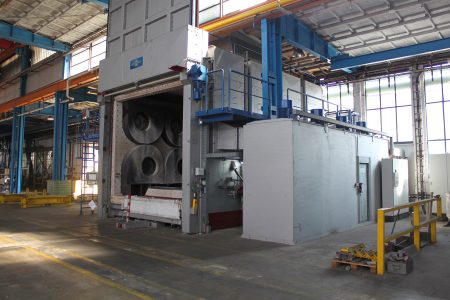 Homogenizing furnace for aluminium billets and extrusion billets