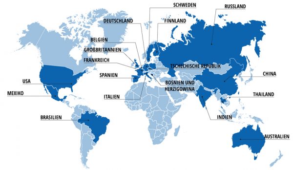 sciprotec Projectlocaties wereldwijd